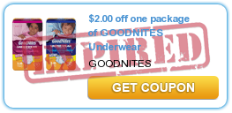 GoodNites Underwear $6 after printable coupon ~ clearance deal - A ...