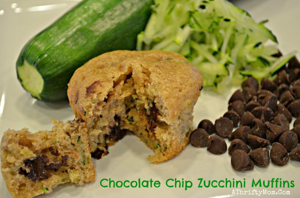 Chocolate Chip Zucchini & Apple Sauce Muffins Recipe A Thrifty Mom