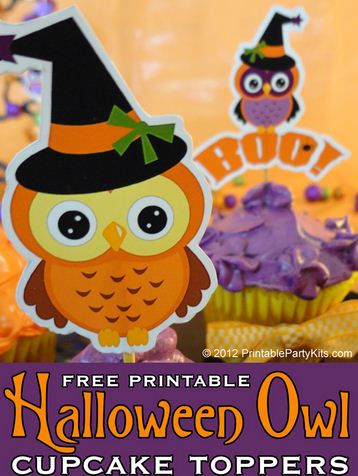 free printable cupcake toppers for halloween - A Thrifty Mom