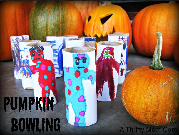 pumpkin bowling set