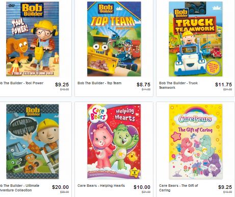 Kids DVD 60% OFF ~ Thomas the Train, Bob the Builder, Care Bears ...