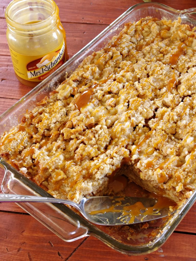 Baked Caramel Apple Waffles with Crumb Topping, Great Eggo Waffle Off