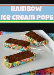 Rainbow Ice Cream Pops ~ Party Treat Ideas, quick and easy - A Thrifty Mom