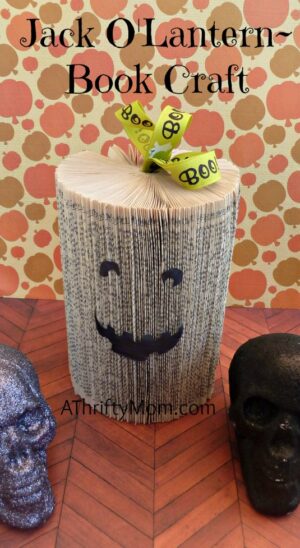 Paperback Book to Jack O'Lantern ~ Easy DIY Craft - A Thrifty Mom