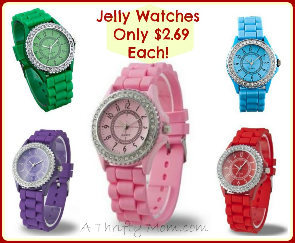 Jelly Watches ONLY $2.69 Each ~ 11 Colors to Choose From! - A Thrifty ...