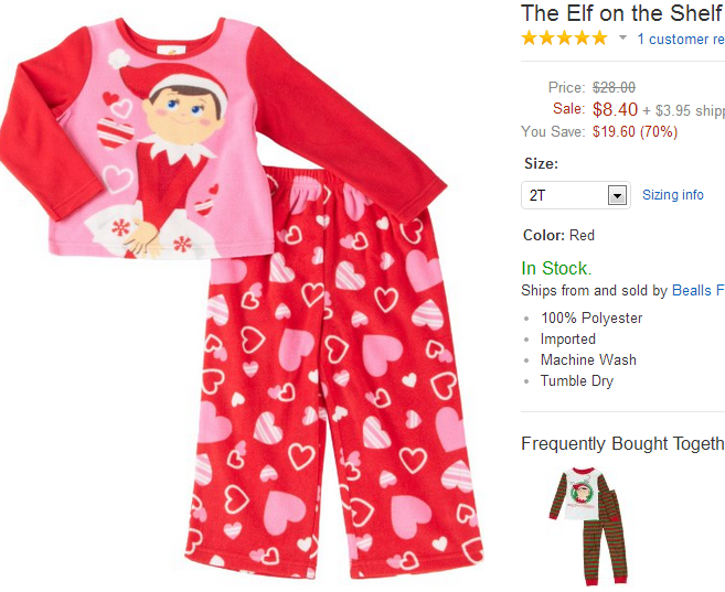 elf on the shelf doll pajamas