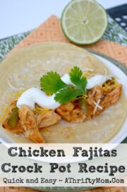 Chicken Fajitas Crock Pot Recipe ~ Quick and Easy Dinner Idea #Fajitas ...