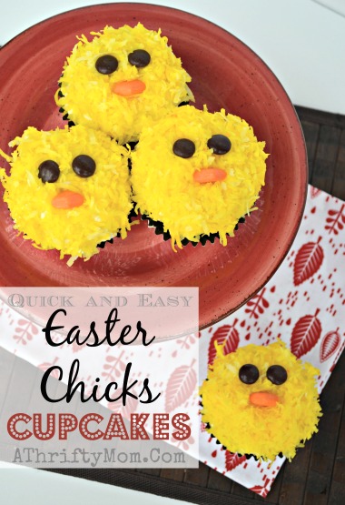 Easter Chick Cupcakes ~ Quick and Easy Easter Cupcakes – A Thrifty Mom