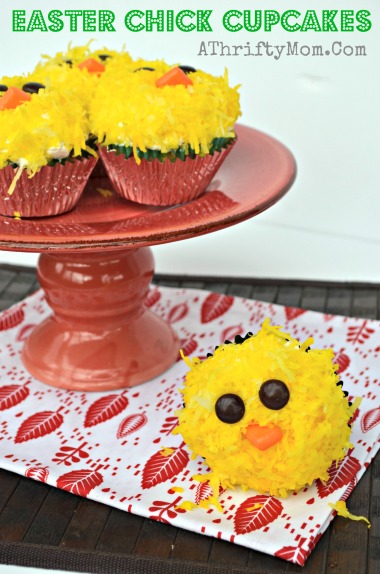 Easter Chick Cupcakes ~ Quick and Easy Easter Cupcakes – A Thrifty Mom