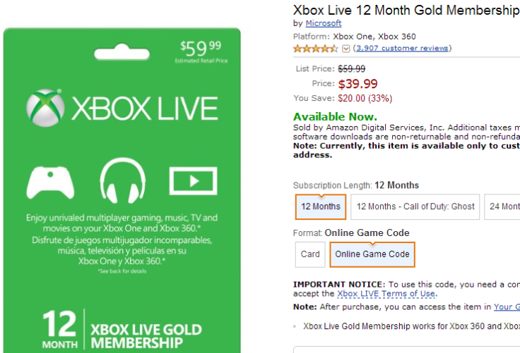 Xbox Live 12 Month Gold Membership On Sale 39 Normally 59 Free Shipping A Thrifty Mom