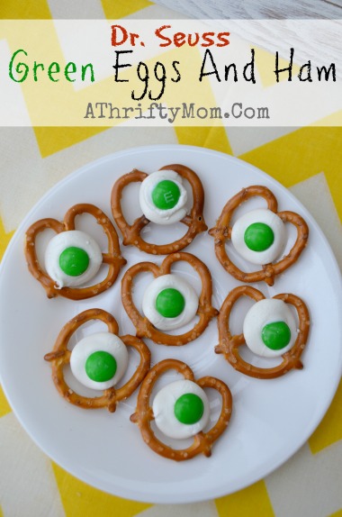 GREEN EGGS AND HAM Dr Seuss treats #DrSeuss #KidRecipe - A Thrifty Mom