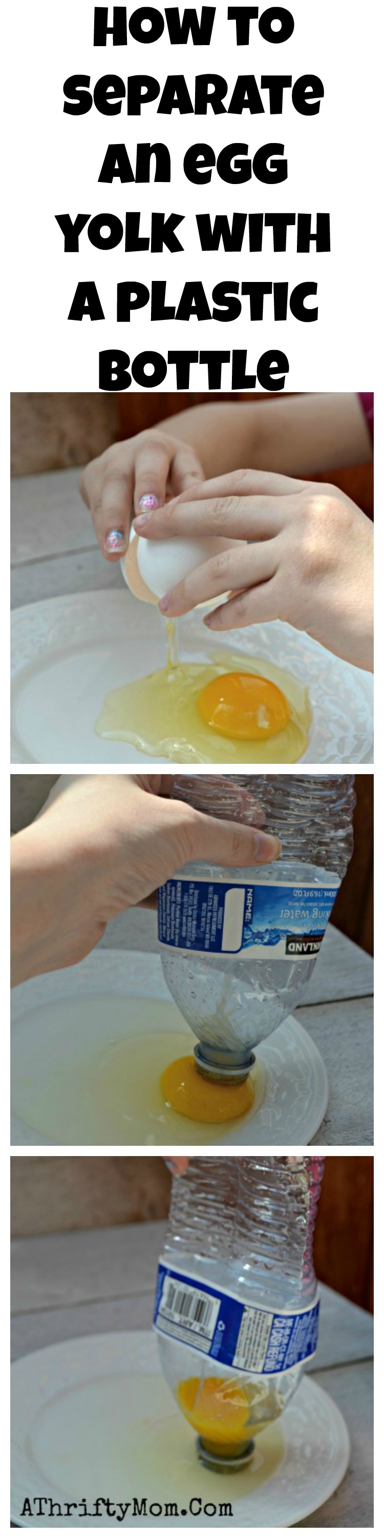 How To Separate An Egg Yolk With A Plastic Bottle so easy a 6 year