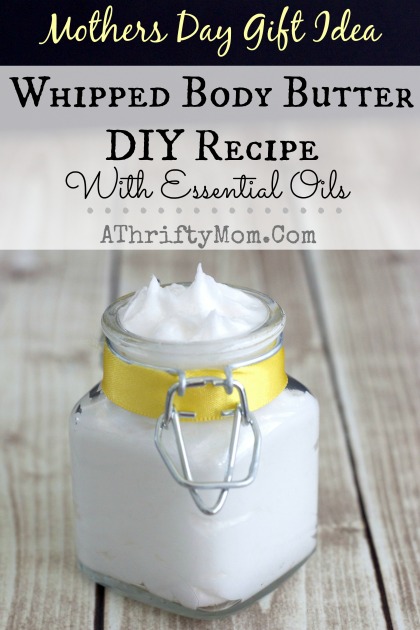 Whipped Body Butter with Essential Oils DIY Recipe #BodyButter