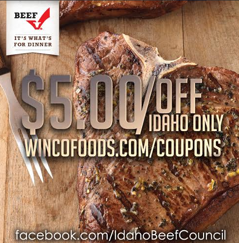 FRESH BEEF coupon ~ Rare printable coupon for $5 off BEEF at WinCo FRESH BEEF coupon ~ Rare printable coupon for $5 off BEEF at WinCo