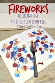 Painted Fireworks ~ Quick and Easy 4th of July Craft Ideas - A Thrifty Mom