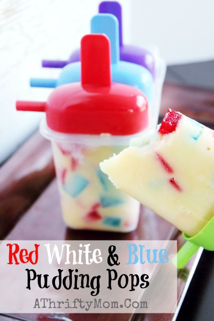 Red White and Blue Pudding Pop ~ #Recipe #July4th #SummerTreat