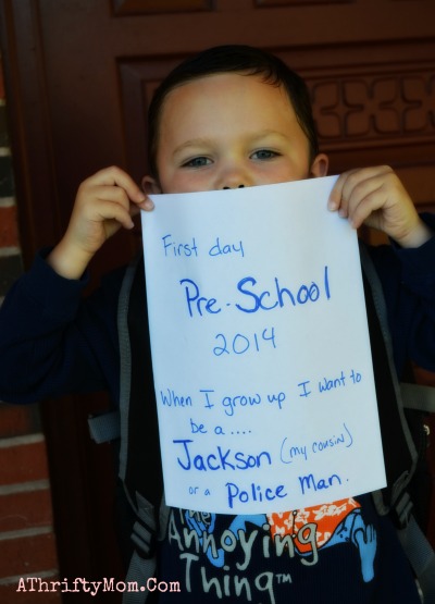 First day of pre-school #Family - A Thrifty Mom - Recipes, Crafts, DIY ...