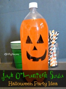 Jack O'Lantern Soda, Halloween Party Idea #Halloween #Easy - A Thrifty ...