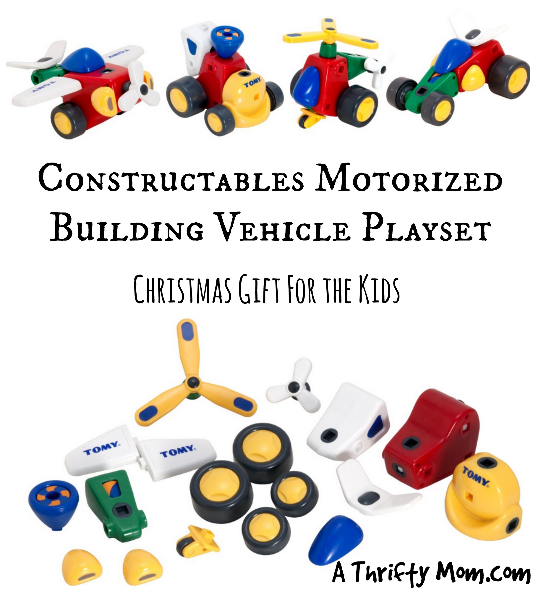 Constructables Motorized Building Vehicle Playset Christmas Gift For