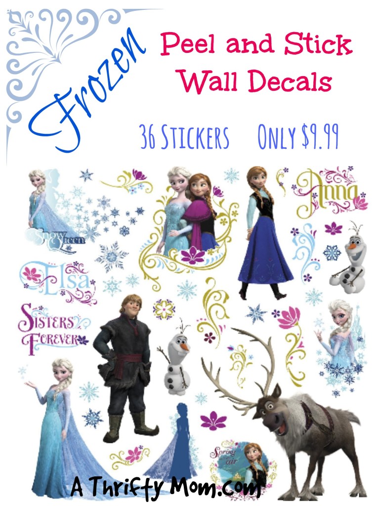 Frozen Peel and Stick Wall Decals, 36 Stickers Just $9.99 #Frozen # ...