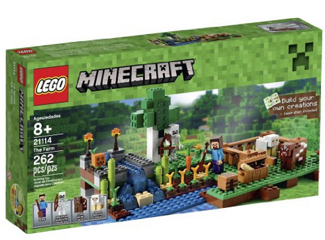 Top three LEGO Minecraft building sets - First night, The Farm, The ...
