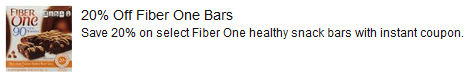 Fiber One Bars, Save up to 20% - Amazon Coupon Deal - A Thrifty Mom