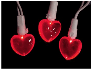 Outdoor decorating ideas with hearts for this valentines day LED Red heart Lights - Fun Valentines Day Decoration - A Thrifty Mom