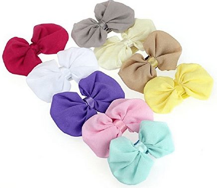 Set of 9 Chiffon Flower Headbands for little girls under $5 - A Thrifty Mom