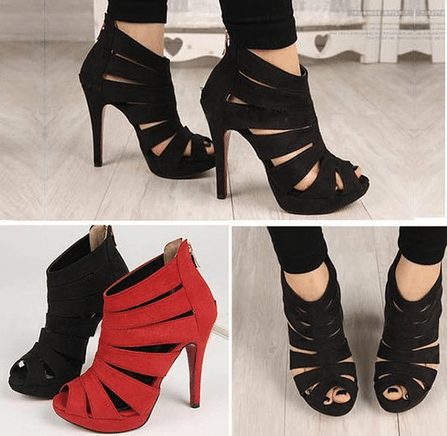 Strappy High Heel Ankle High - On Sale - A Thrifty Mom
