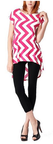 Womens Poly Span Chevron Print High & Low Tunic – SO CUTE! – A Thrifty Mom