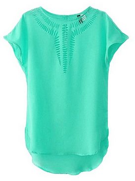 Blouse Casual Short Sleeve Chiffon Summer Top On Sale $2.99!! HURRY ...