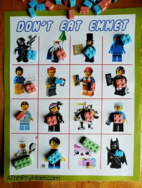 Don't Eat Emmet, Free Printable Lego Movie Game - A 