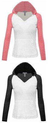 Women Fall Clothes Women's Long Sleeve Hoodies With Kangaroo Pocket - Fall Pullover Sweatshirts Plus Size Clothes For Women