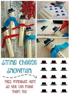 String Cheese Snowman ~ Easy DIY Christmas Treats for kids (free ...