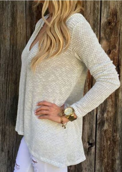 Soft Textured Loose Fit Knit Sweater main image 0