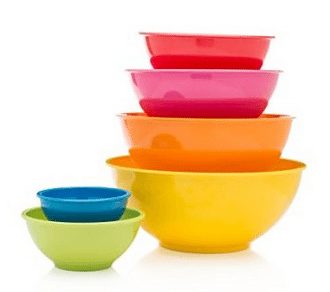 6 Piece Colorful Melamine Mixing Bowls - Kitchen Tools - A Thrifty Mom