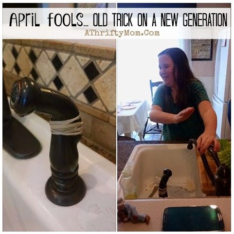 April Fools Pranks ~ Kitchen Faucet Surprise - A Thrifty ...