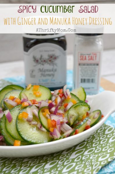 Spicy Cucumber Salad With Ginger And Manuka Honey Dressing