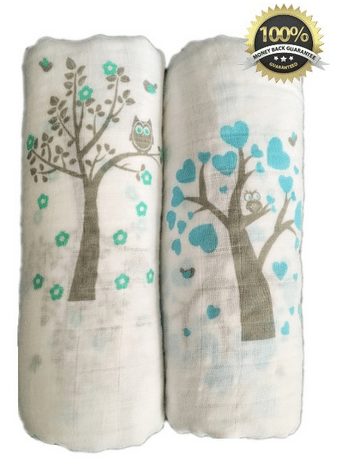 Muslin Swaddle Blankets 2 Pack - 47 inch x 47 inch - A Thrifty Mom ...