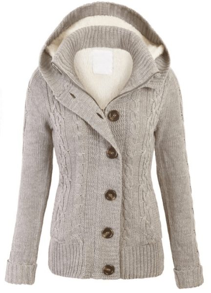 Women's Cable Knit Cardigan - A Thrifty Mom