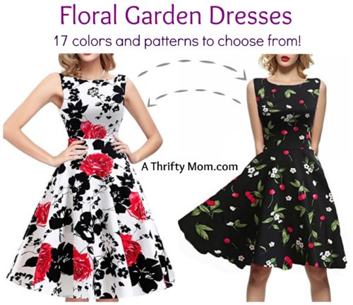 Floral Spring Garden Party Dress - A Thrifty Mom