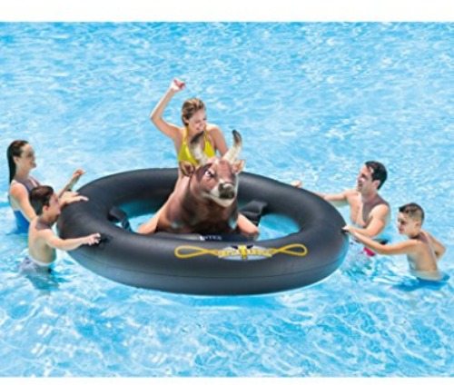 bull riding pool float