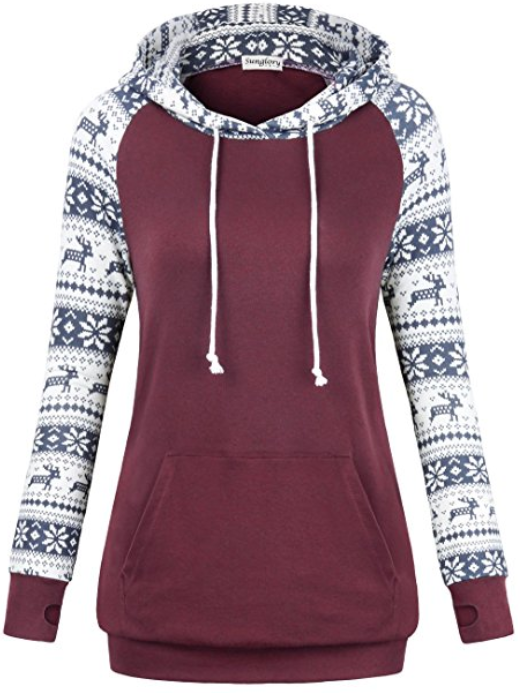Women's Geometric Sweatshirt Hoodies - A Thrifty Mom