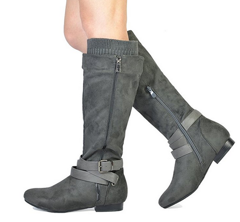 flat bottom knee high boots
