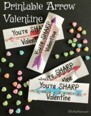 Free printable arrow valentine – A Thrifty Mom