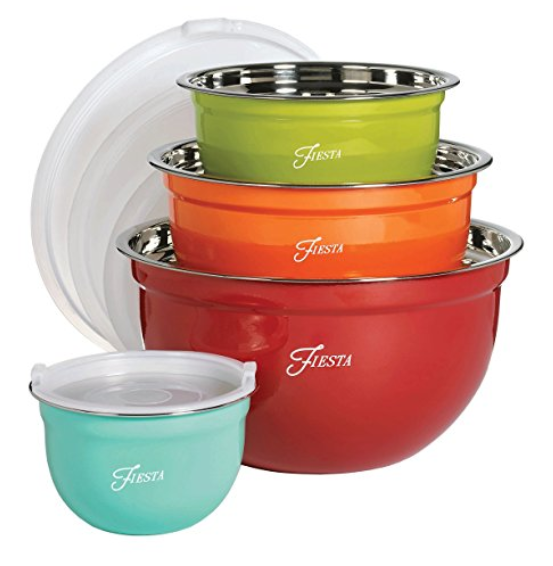 Mixing Bowl Set With Lids A Thrifty Mom   Fiesta 8 Piece Mixing Bowl Set With Lids Mixed 