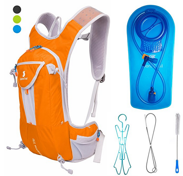 Hydration Backpack with 2 Liter Water Bladder, Waterproof Hydration ...