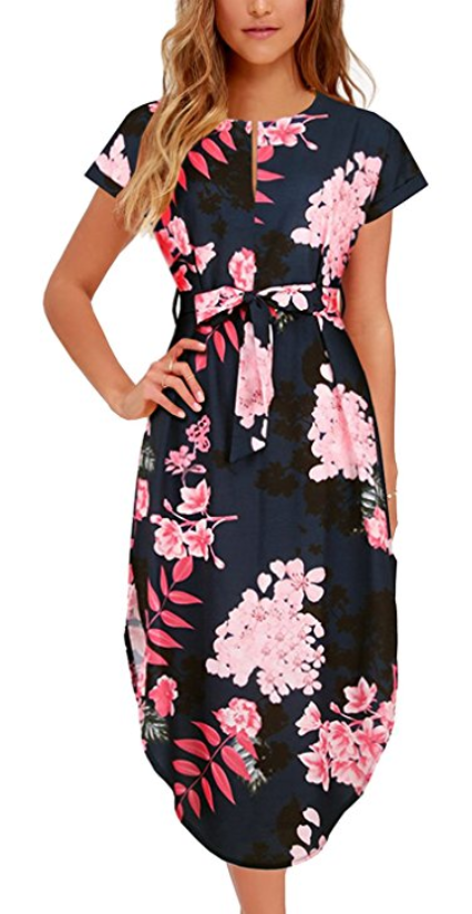Women's Midi Floral Print Dresses - A Thrifty Mom - Recipes, Crafts ...