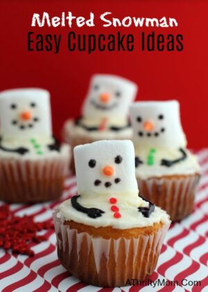 Easy Cupcake Ideas - Melted Snowman - A Thrifty Mom