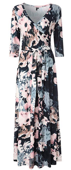 Witchy Faux Wrap Maxi Dress 2X